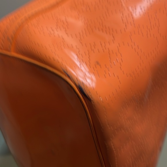 Kate Spade Patent Leather Neon Orange Tote Bag - Picture 8 of 17